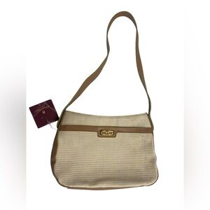Tan and brown Etienne Aigner shoulder bag with a boho vibe bag